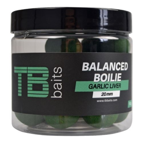 TB Baits Vyvážené Boilie Balanced + Atraktor Garlic Liver 100 g 20mm